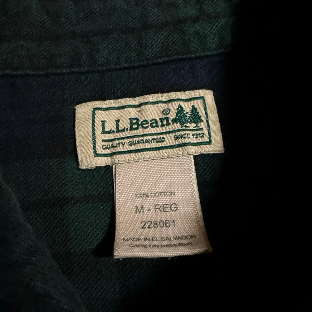 LL Bean flannel button down shirt medium - Picture 3 of 9